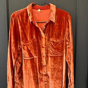 The Hadley Relaxed Buttondown Shirt by Pilcro: Velvet Edition
